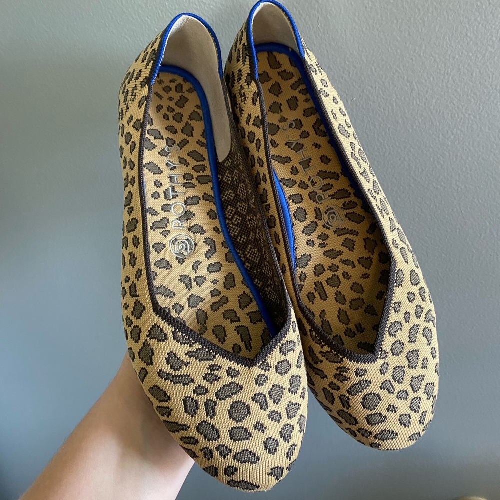 Rothy’s flats cheetah print NWOT ballet flats